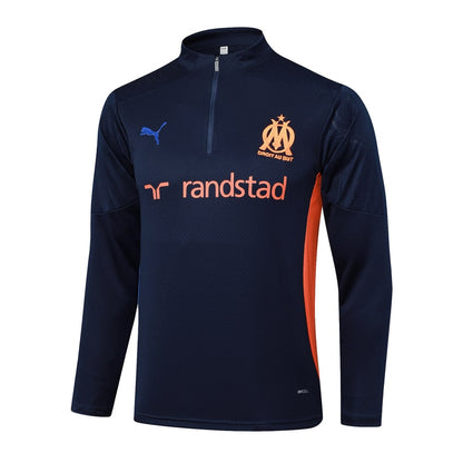 Survetement Marseille OM Training Homme/Enfant 2025 2026 Bleu Foncé