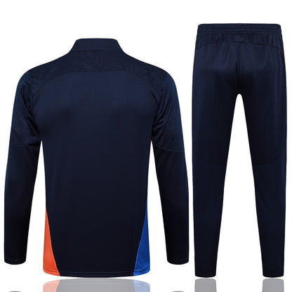 Survetement Marseille OM Training Homme/Enfant 2025 2026 Bleu Foncé