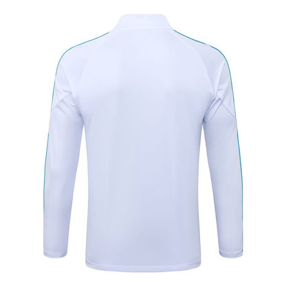 Survetement Marseille OM Training Homme/Enfant 2025 2026 Blanc Bleu Foncé
