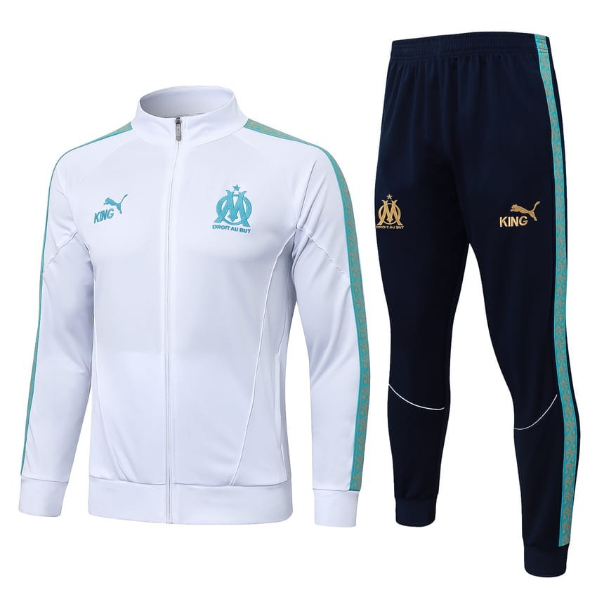 Survetement Marseille OM Veste Homme/Enfant 2025 2026 Blanc