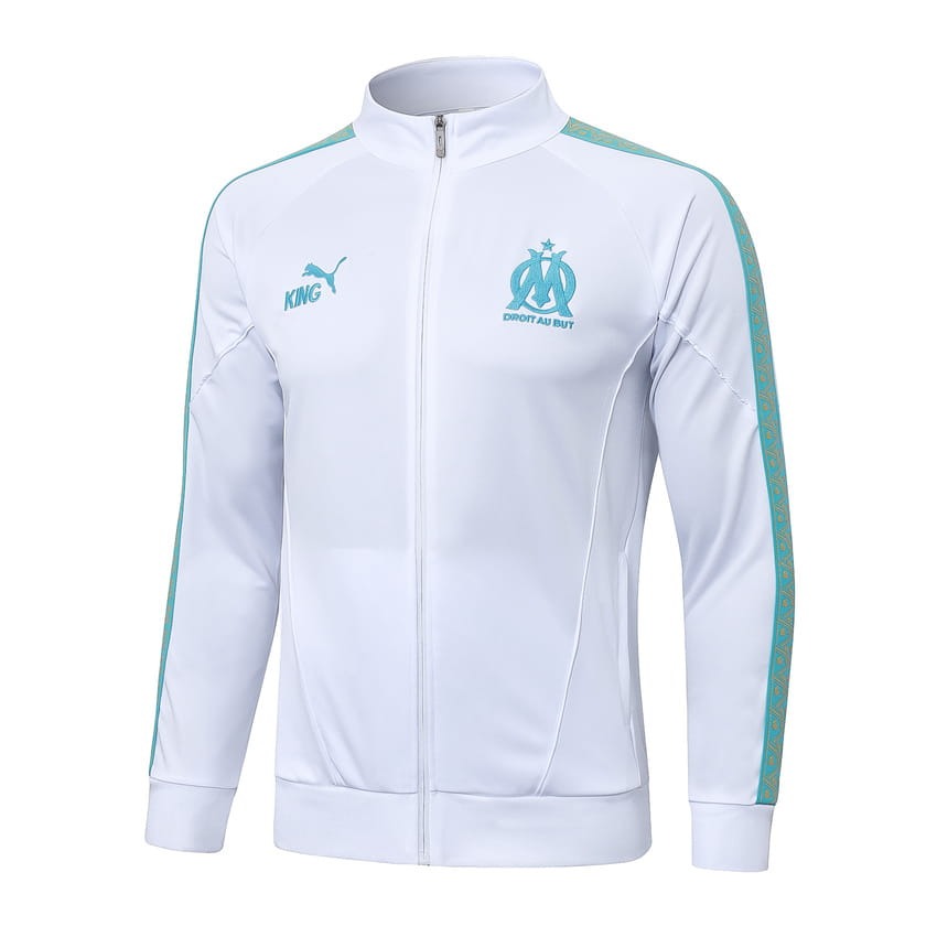 Survetement Marseille OM Veste Homme/Enfant 2025 2026 Blanc