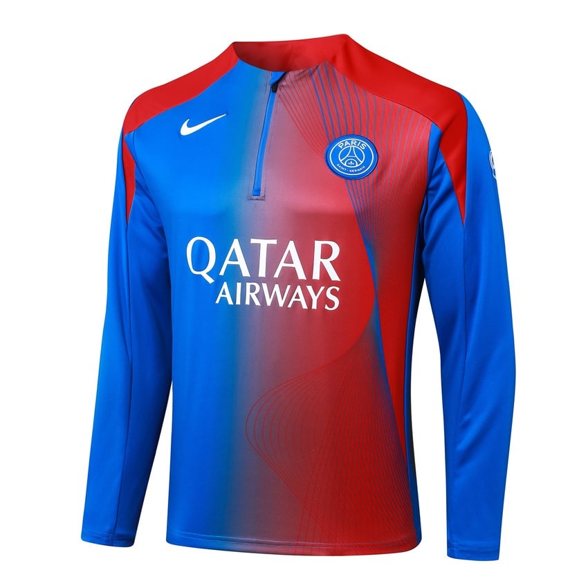 Survetement PSG Training Homme/Enfant 2025 2026 Bleu Rouge