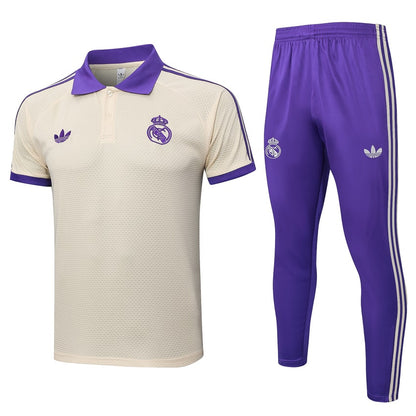 Polo Real Madrid Homme 2025 2026 Beige Violet