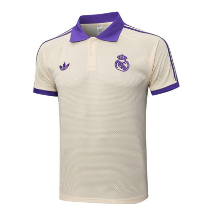 Polo Real Madrid Homme 2025 2026 Beige Violet