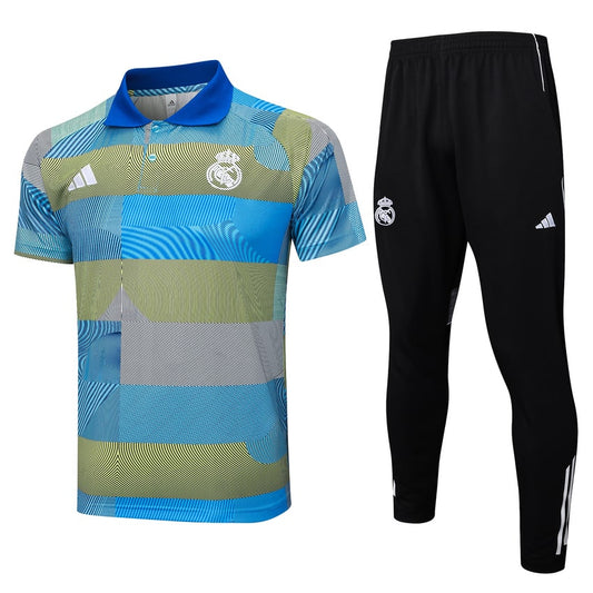 Polo Real Madrid Homme 2025 2026 Bleu Vert