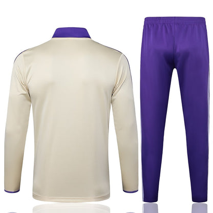 Survetement Real Madrid Training Homme/Enfant 2025 2026 Beige Violet