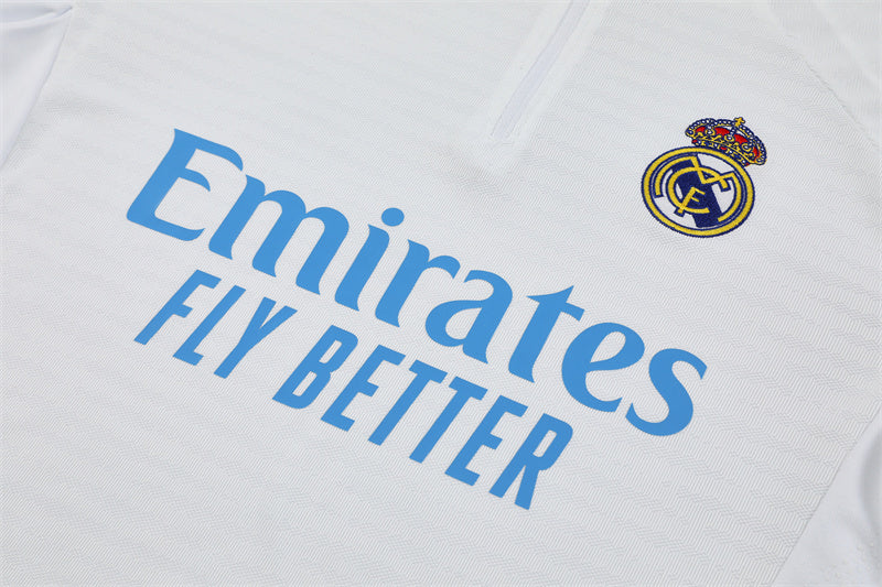 Survetement Real Madrid Training Homme/Enfant 2025 2026 Blanc Bleu Clair