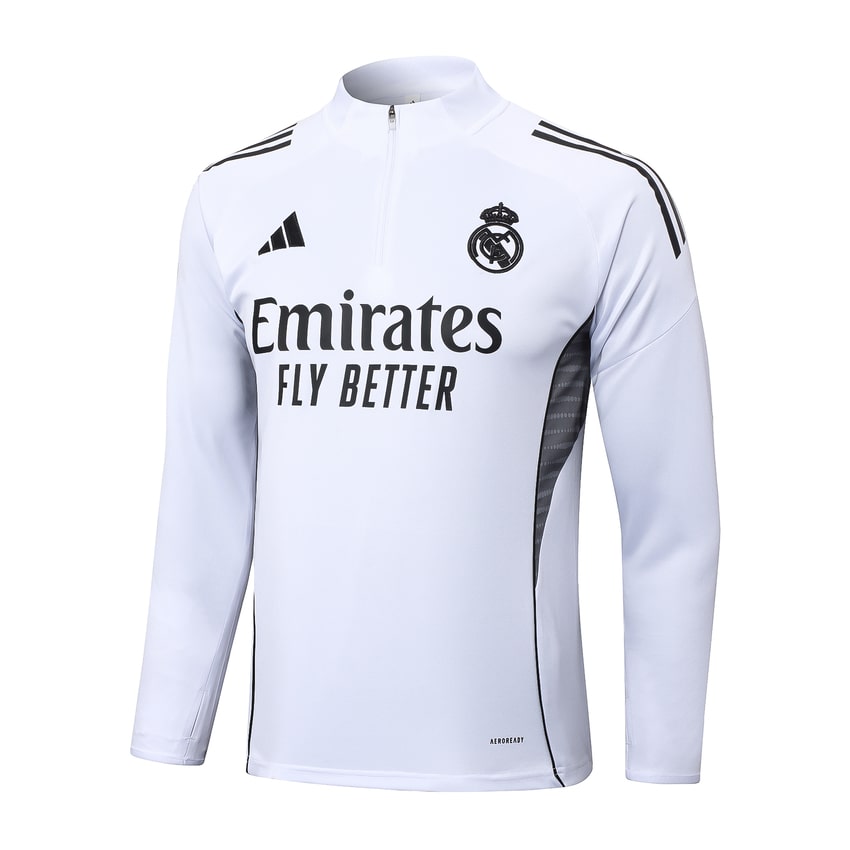 Survetement Real Madrid Training Homme/Enfant 2025 2026 Blanc Clair
