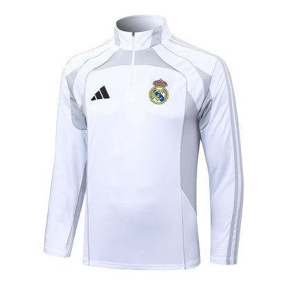 Survetement Real Madrid Training Homme/Enfant 2025 2026 Blanc Gris