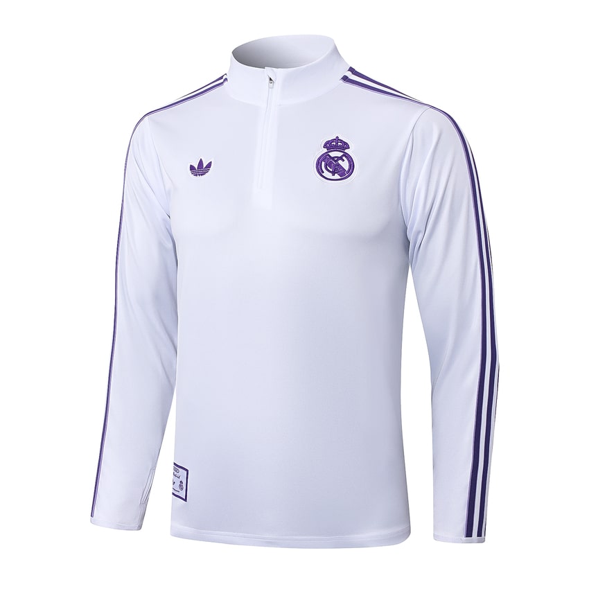 Survetement Real Madrid Training Homme/Enfant 2025 2026 Blanc Violet