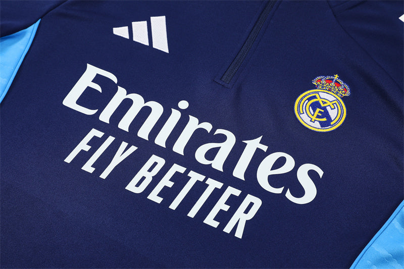Survetement Real Madrid Training Homme/Enfant 2025 2026 Bleu Foncé
