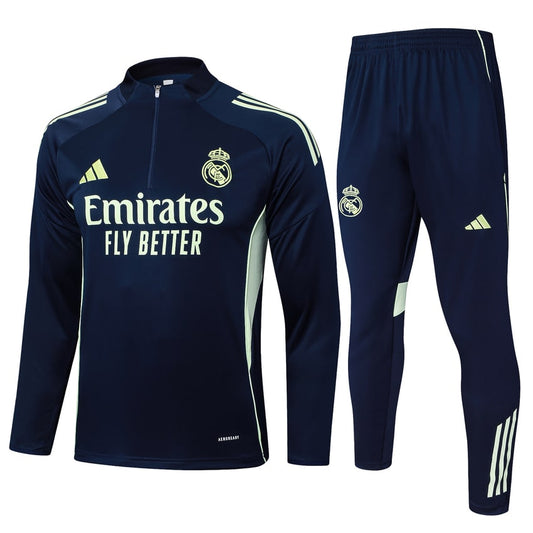 Survetement Real Madrid Training Homme/Enfant 2025 2026 Bleu Sombre