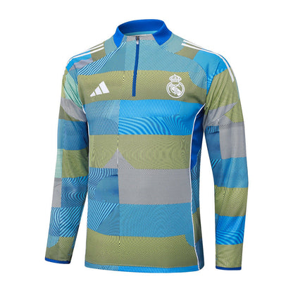 Survetement Real Madrid Training Homme/Enfant 2025 2026 Bleu Vert