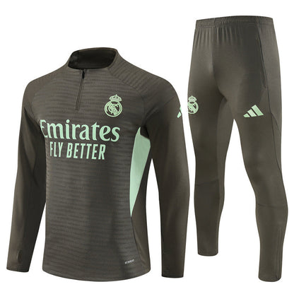 Survetement Real Madrid Training Homme/Enfant 2025 2026 Kaki Vert Clair