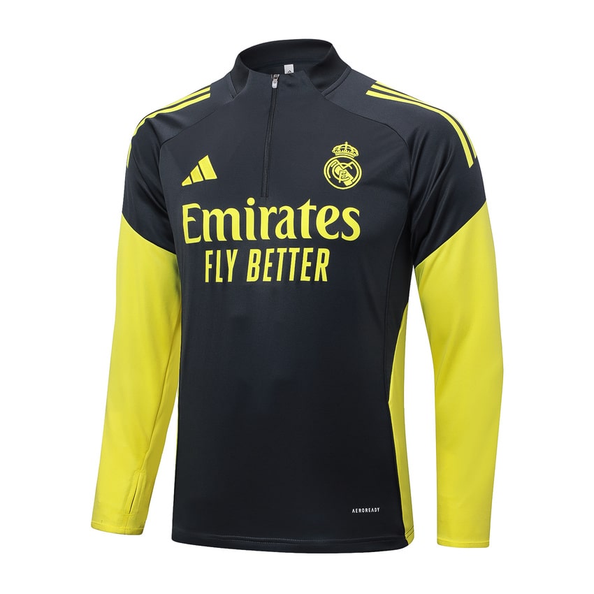 Survetement Real Madrid Training Homme/Enfant 2025 2026 Noir Foncé