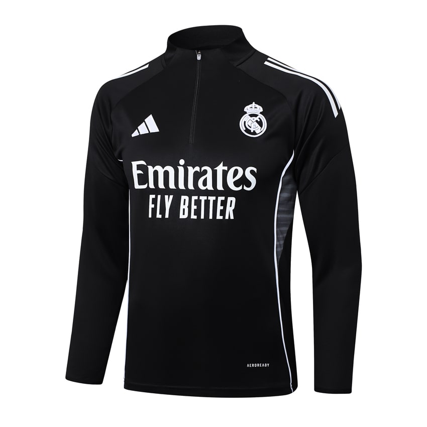 Survetement Real Madrid Training Homme/Enfant 2025 2026 Noir Sombre