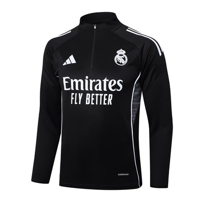 Survetement Real Madrid Training Homme/Enfant 2025 2026 Noir Sombre