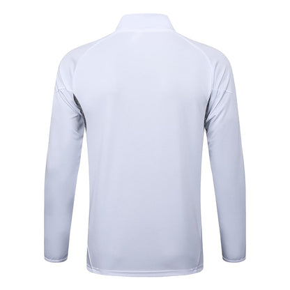 Survetement Real Madrid Veste Homme/Enfant  2025 2026 Blanc Clair