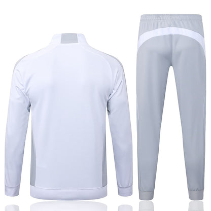 Survetement Real Madrid Veste Homme/Enfant  2025 2026 Blanc Gris