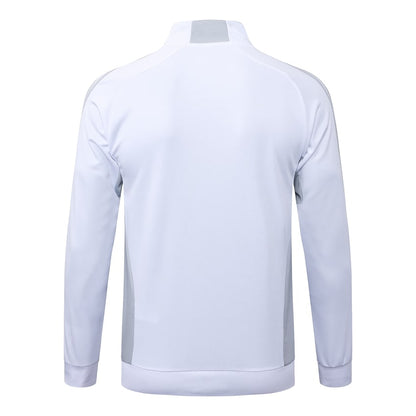 Survetement Real Madrid Veste Homme/Enfant  2025 2026 Blanc Gris