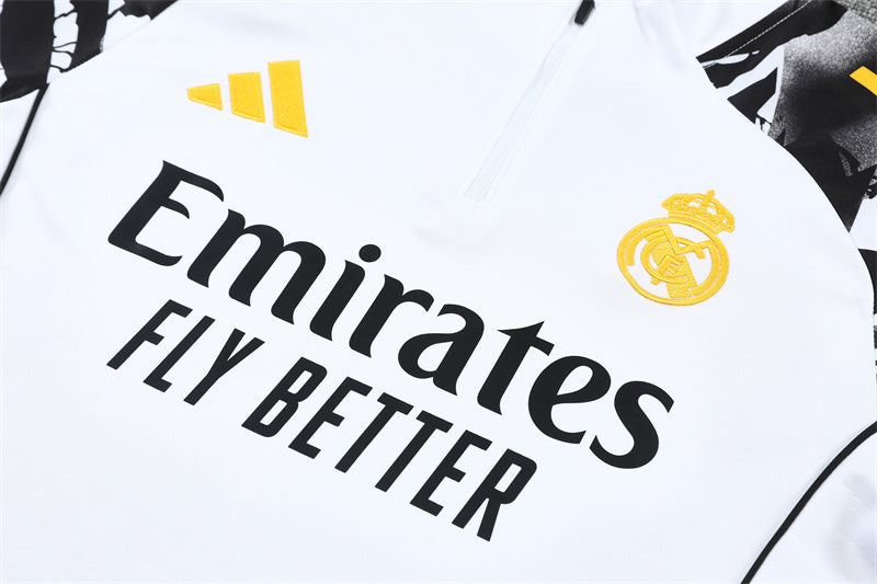 Survetement Real Madrid Veste Homme/Enfant 2025 2026 Blanc