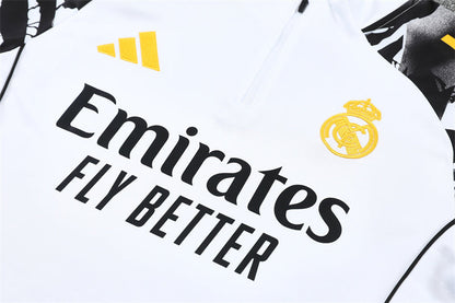 Survetement Real Madrid Veste Homme/Enfant 2025 2026 Blanc