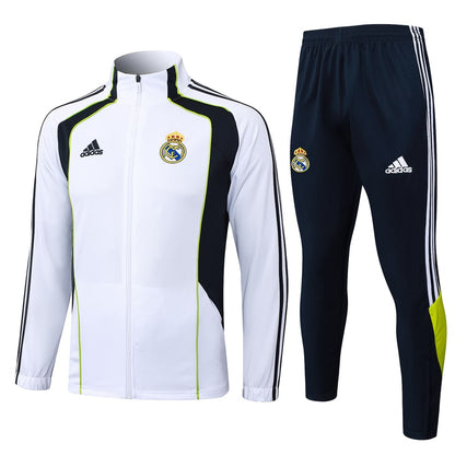 Survetement Real Madrid Veste Homme/Enfant  2025 2026 Blanc Noir