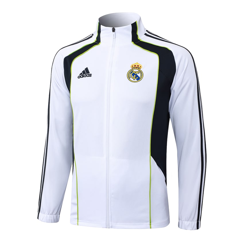 Survetement Real Madrid Veste Homme/Enfant  2025 2026 Blanc Noir