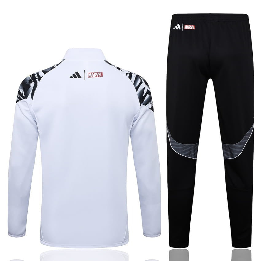 Survetement Real Madrid Veste Homme/Enfant 2025 2026 Blanc Tache