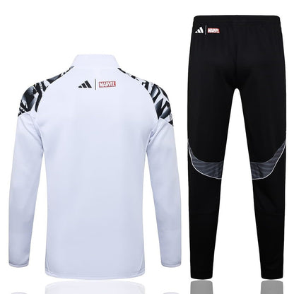 Survetement Real Madrid Veste Homme/Enfant 2025 2026 Blanc Tache