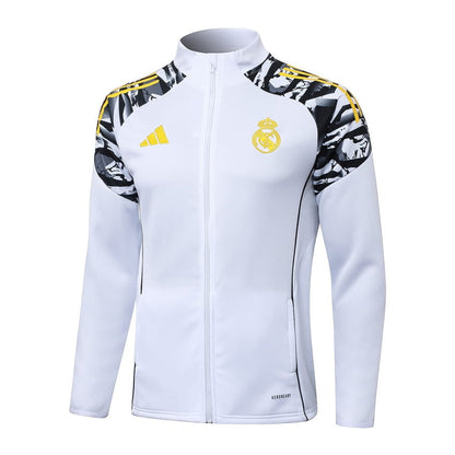 Survetement Real Madrid Veste Homme/Enfant 2025 2026 Blanc Tache