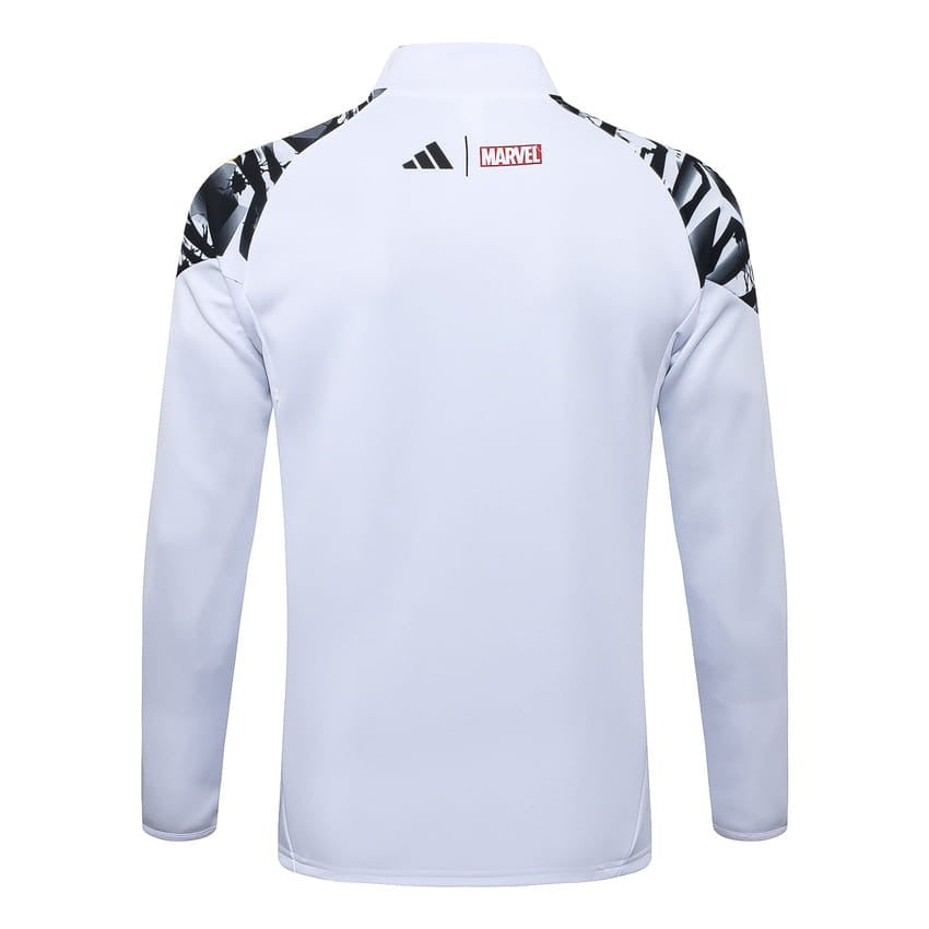 Survetement Real Madrid Veste Homme/Enfant 2025 2026 Blanc Tache