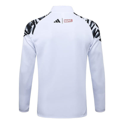Survetement Real Madrid Veste Homme/Enfant 2025 2026 Blanc Tache