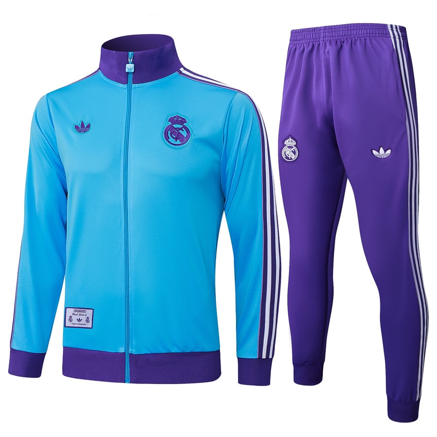 Survetement Real Madrid Veste Homme/Enfant  2025 2026 Bleu Ciel