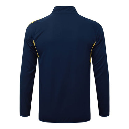 Survetement Real Madrid Veste Homme/Enfant 2025 2026 Bleu Jaune
