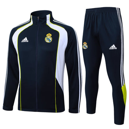 Survetement Real Madrid Veste Homme/Enfant  2025 2026 Noir Blanc