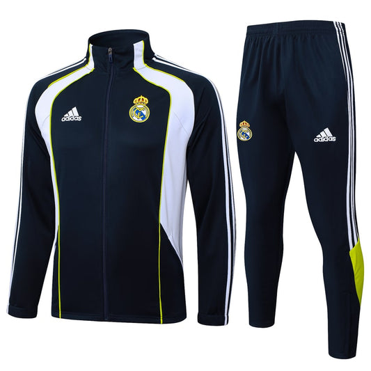 Survetement Real Madrid Veste Homme/Enfant  2025 2026 Noir Blanc