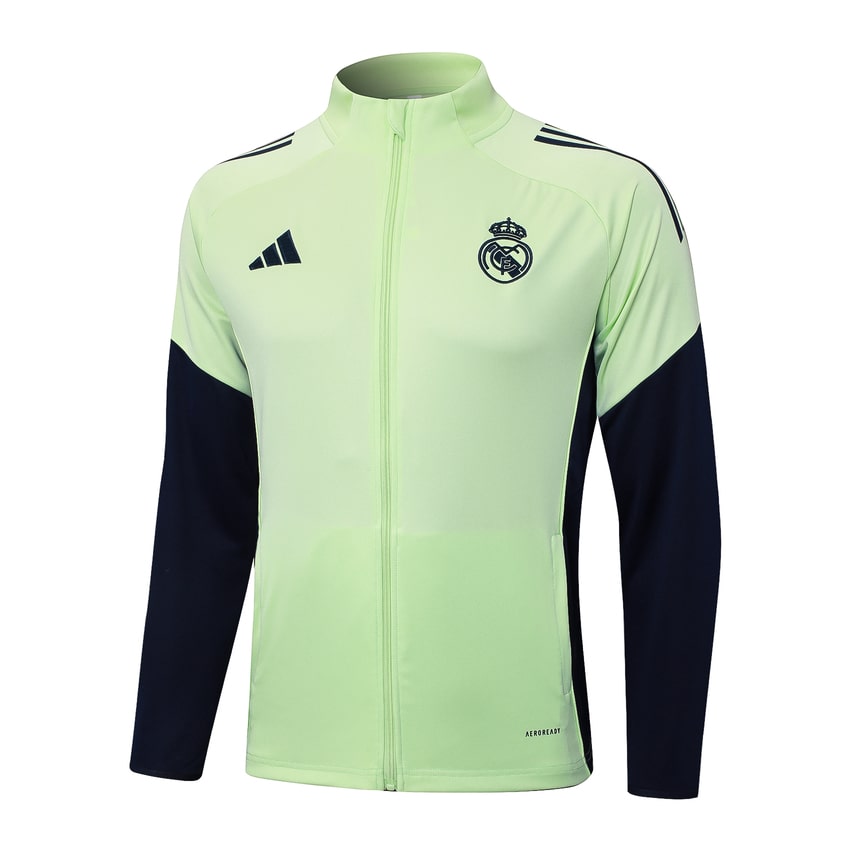 Survetement Real Madrid Veste Homme/Enfant 2025 2026 Vert Clair