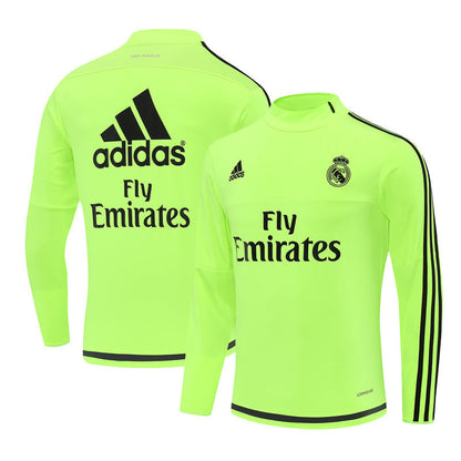 Veste Real Madrid Training Homme 2015 2016 Vert Fluorescent