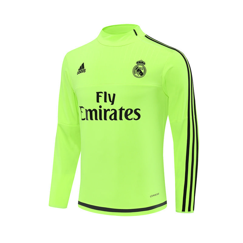 Veste Real Madrid Training Homme 2015 2016 Vert Fluorescent