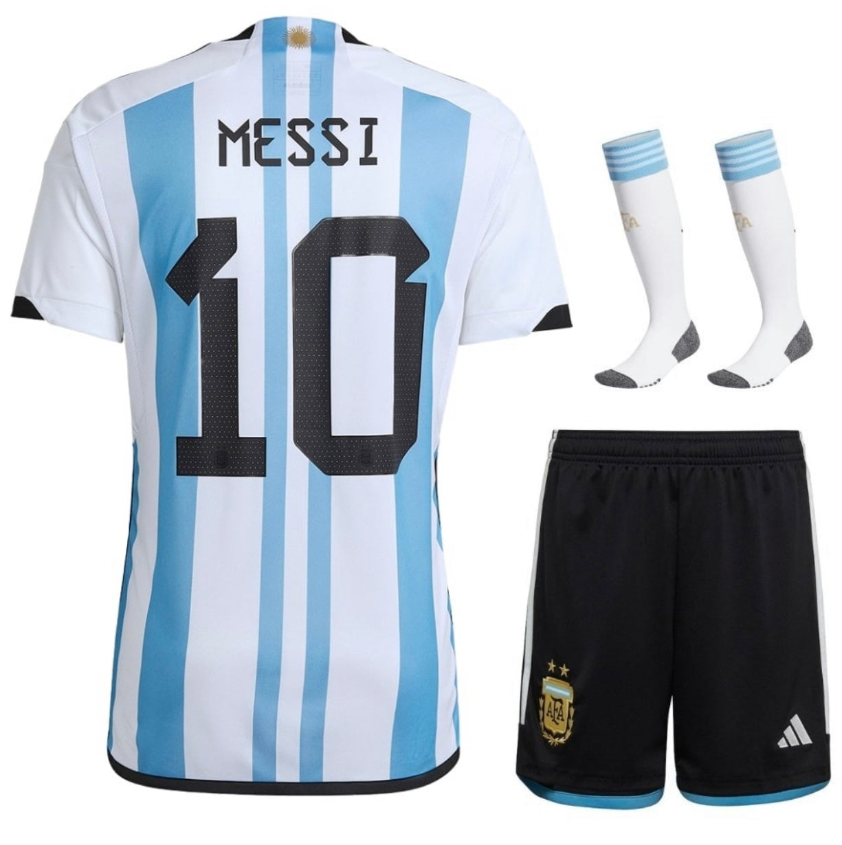 Maillot Argentine 3 étoiles Enfant Exterieur 2023
