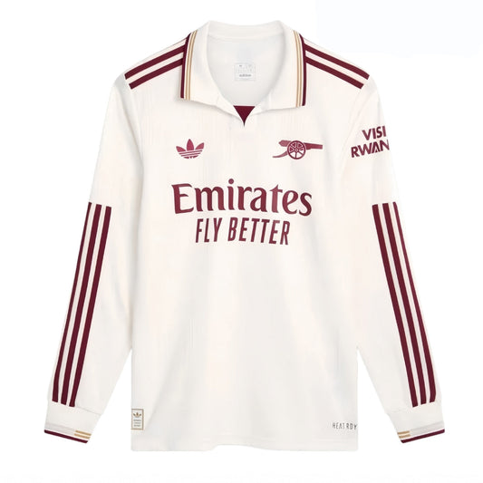 Maillot Arsenal Manches Longues Third Homme 2025 2026 Blanc