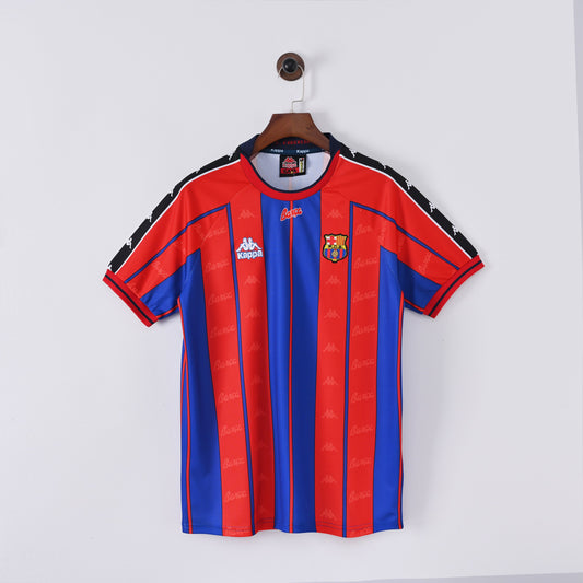 Maillot Barcelone Retro Vintage 1997-1998 Domicile Homme