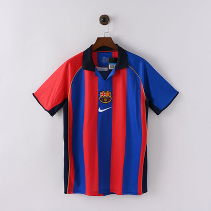 Maillot Barcelone Retro Vintage 2001-2002 Domicile Homme