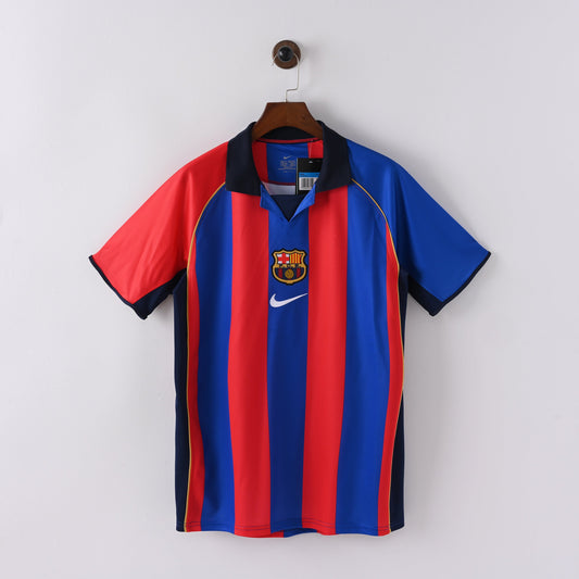 Maillot Barcelone Retro Vintage 2001-2002 Domicile Homme