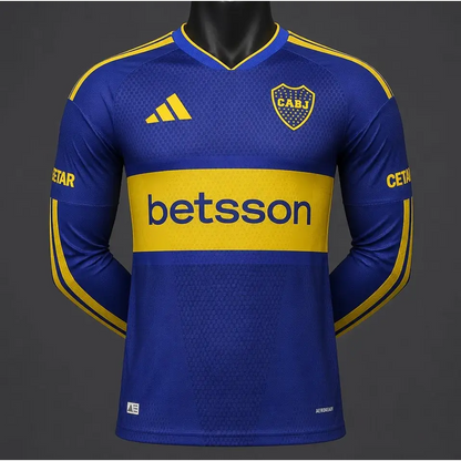 Maillot Boca Junior Domicile 2026/2027 Version joueur Manches longues