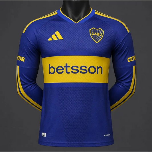 Maillot Boca Junior Domicile 2026/2027 Version joueur Manches longues