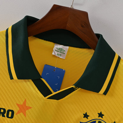 Maillot Bresil Retro Vintage 1994 Domicile Coupe du Monde Homme