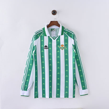 Maillot Manches Longues Betis Seville Retro Vintage 1995-1997 Domicile Homme