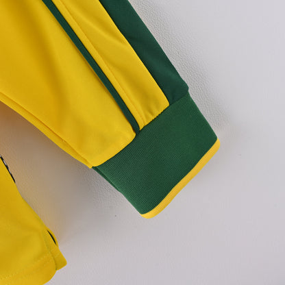 Maillot Bresil Retro Vintage Manches Longues 1998 Domicile Homme